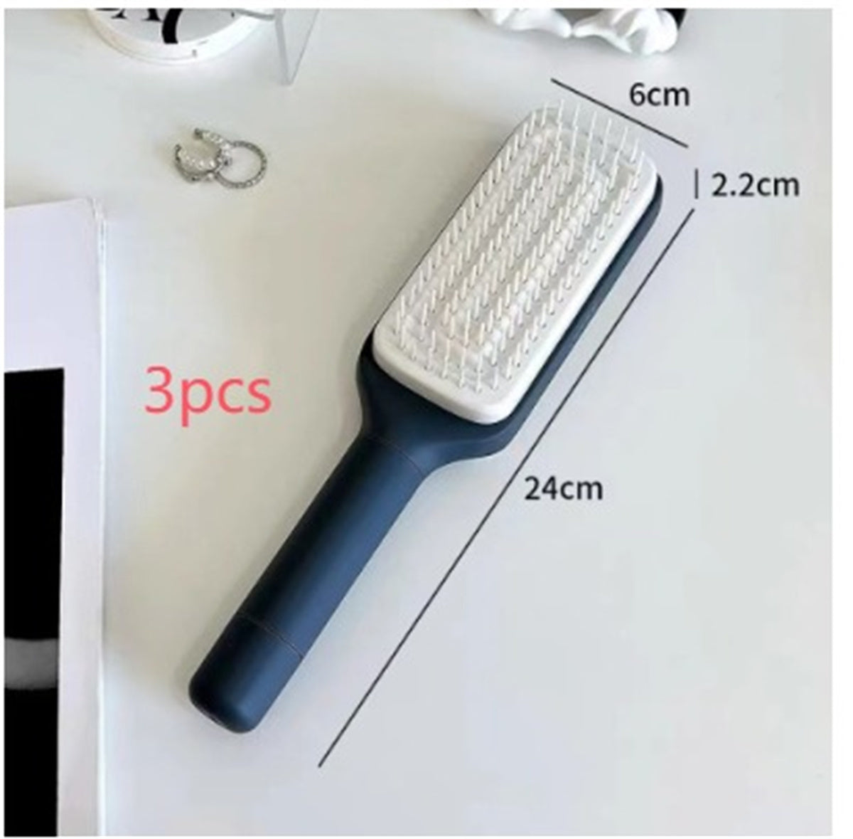 4 In 1 Self Cleaning Hair Brush New Self-Cleaning Anti-Static Massage Comb Scalable Rotate Lifting Self Cleaning Hairbrush