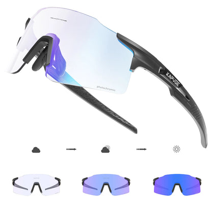 Photochromic Cycling Sunglasses  UV400 Cycling Glasses Outdoor Bike Eyewear MTB Hiking Sports Riding Glasses Bicycle Goggles