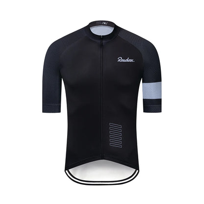 Men Cycling Jersey Raudax Classic Black Cycling Racing Tops Short Sleeve Cyclist Clothes Shirt Maillot Summer Bicycle Bike Wear