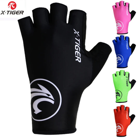 X-Tiger Anti-UV Breaking Wind Summer Cycling Gloves Bicycle Gloves Washable MTB Half Finger Sports Bike Gloves Bike Accessories