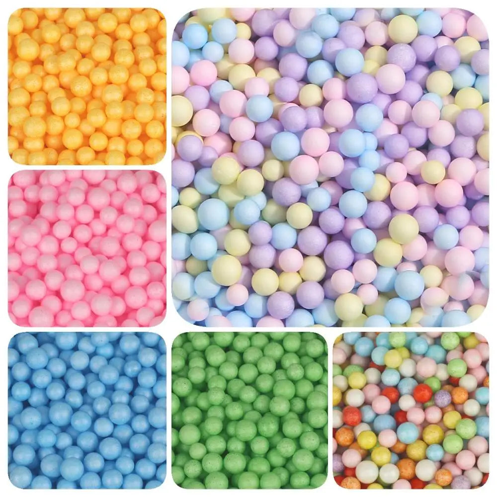 2-4mm/5-10mm Multi Color Foam Balls Mini Beads Polystyrene Styrofoam Filler Bubble Ball DIY Wedding Christmas Party Decoration