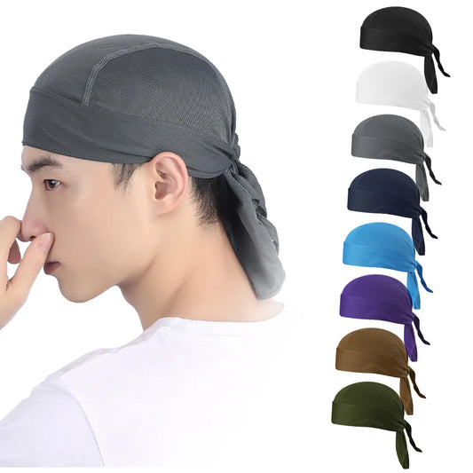 Cycling Hat Under Helmet Quick Dry Pure Cycling Cap Head Scarf Summer Men Running Riding Bandana Headscarf Ciclismo Pirate Cap