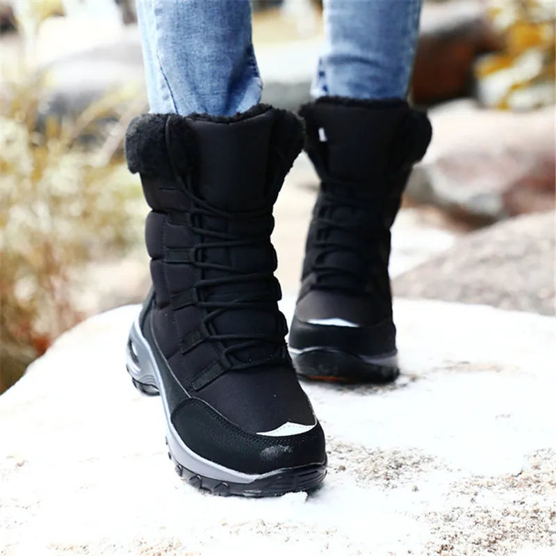 High Quality Waterproof Winter Women Boots Warm Plush Women's Snow Boots Outdoor Non-slip Sneakers Fur Platform Ankle Boots