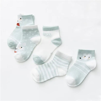 5Pairs/lot 0-24M Infant Baby Socks Baby Socks for Boys Girls Cotton Mesh Newborn Toddler First Walkers Baby Clothes Accessories