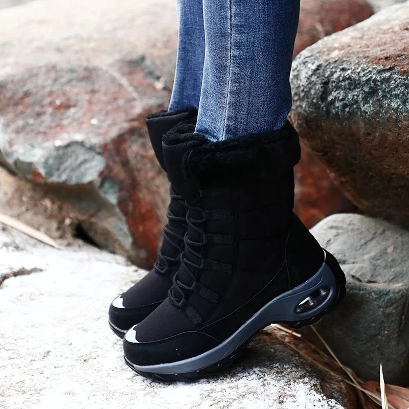 High Quality Waterproof Winter Women Boots Warm Plush Women's Snow Boots Outdoor Non-slip Sneakers Fur Platform Ankle Boots