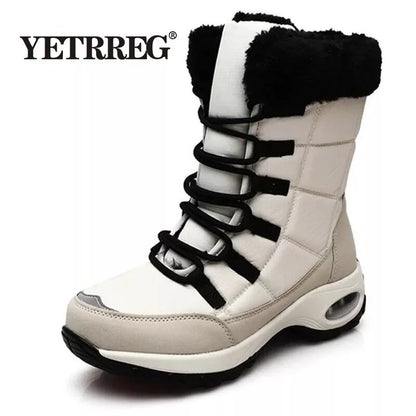 High Quality Waterproof Winter Women Boots Warm Plush Women's Snow Boots Outdoor Non-slip Sneakers Fur Platform Ankle Boots