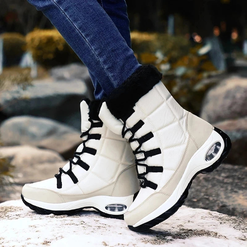 High Quality Waterproof Winter Women Boots Warm Plush Women's Snow Boots Outdoor Non-slip Sneakers Fur Platform Ankle Boots