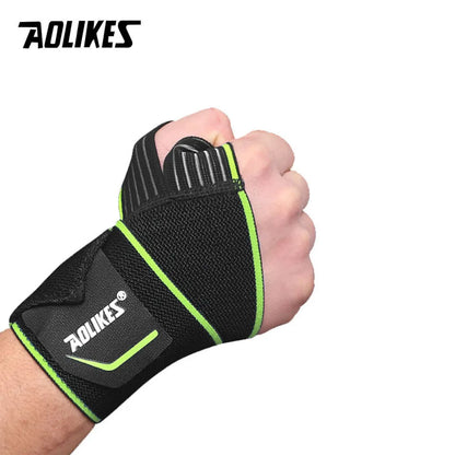 AOLIKES 1PCS Adjustable Opening Design Weight Lifting Wristband Wrist Support Brace Straps Wraps