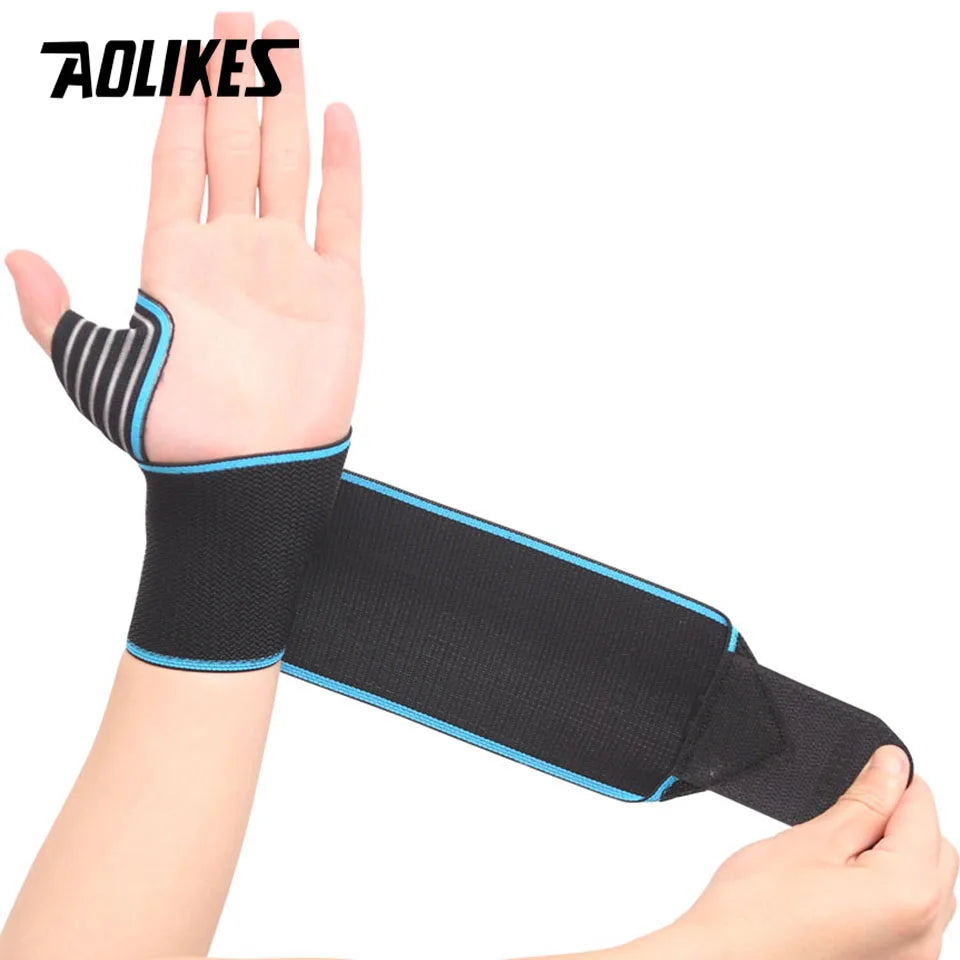 AOLIKES 1PCS Adjustable Opening Design Weight Lifting Wristband Wrist Support Brace Straps Wraps