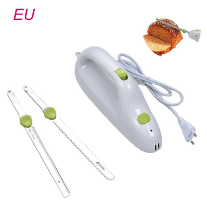 EU/CN Plug Handheld Electric Serrated Bread Knife Stainless Steel Carving Knife for Home Kitchen Cutting Cold Meat Ham