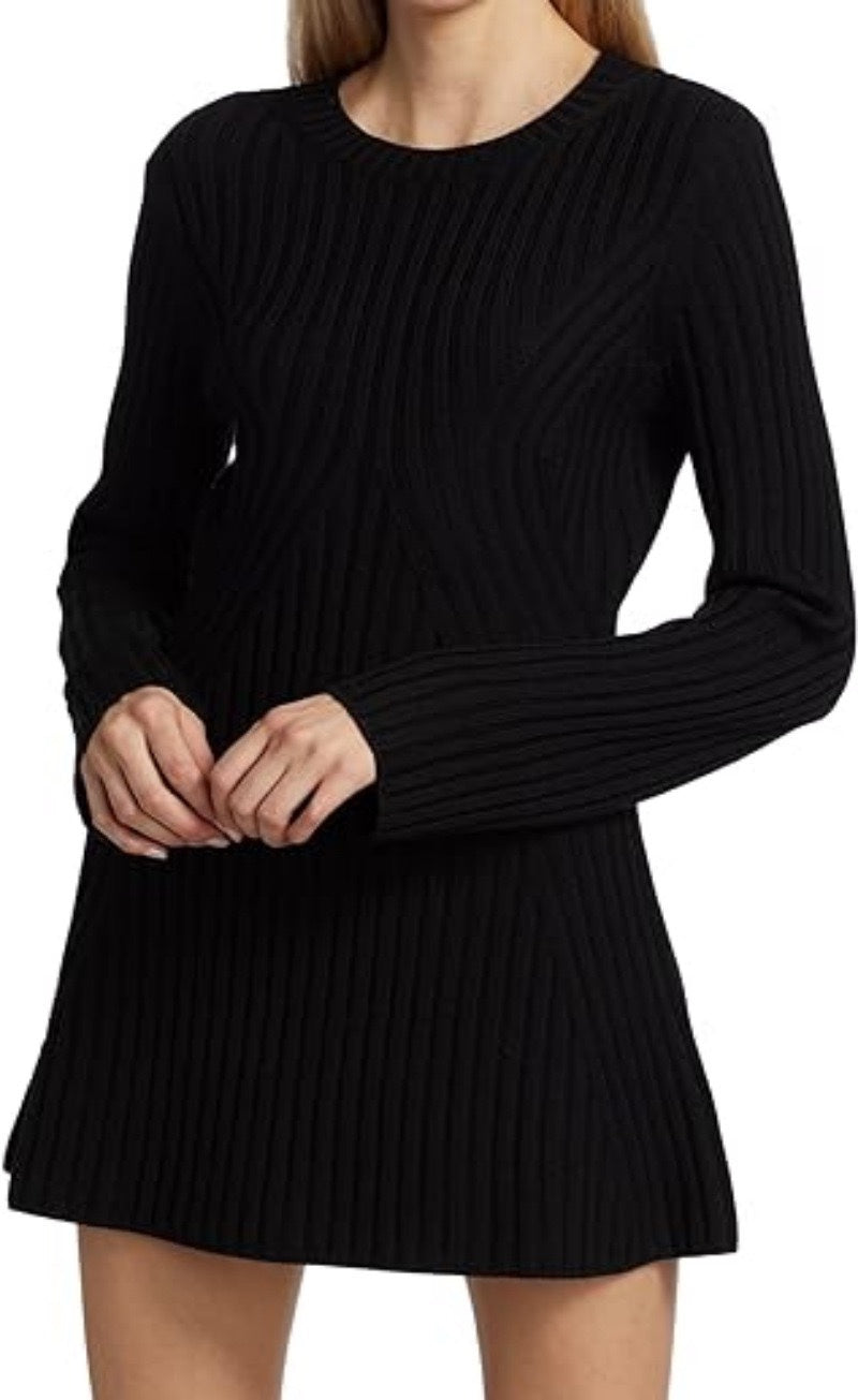 Elsa European and American Women's Clothing Sexy Sexy Short Skirt Knitting Cut Out Core-Spun Yarn Bottoming Slimming Dress Sweater Women