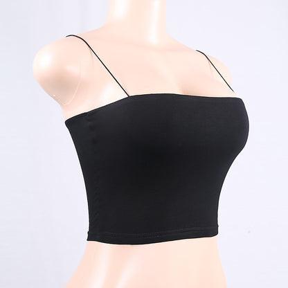 Chest Wrap Sexy Backlessslismcamisole Bandeau Sexy Backless Slim-Fitting Suspenders Vest