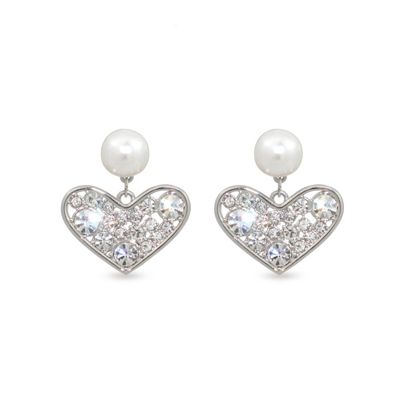 Vintage 2021 Minority Fashion Heart Pearl Earrings