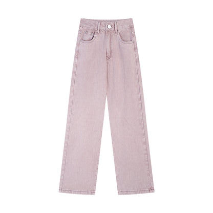 Retro Loose High Waist Casual Slim Looking All-Matching Jeans