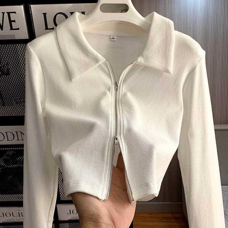 French Style Design Niche Style Short Tops Bottoming Shirt