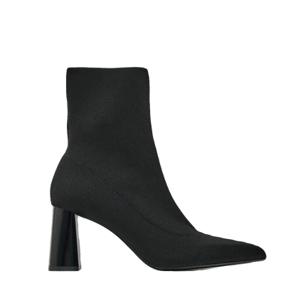 Za2023 Autumn New TRF Women's Shoes Black Skinny Boots High Heel Retro Ankle Boots Pointed Toe Chunky Heel Elastic Socks Boots