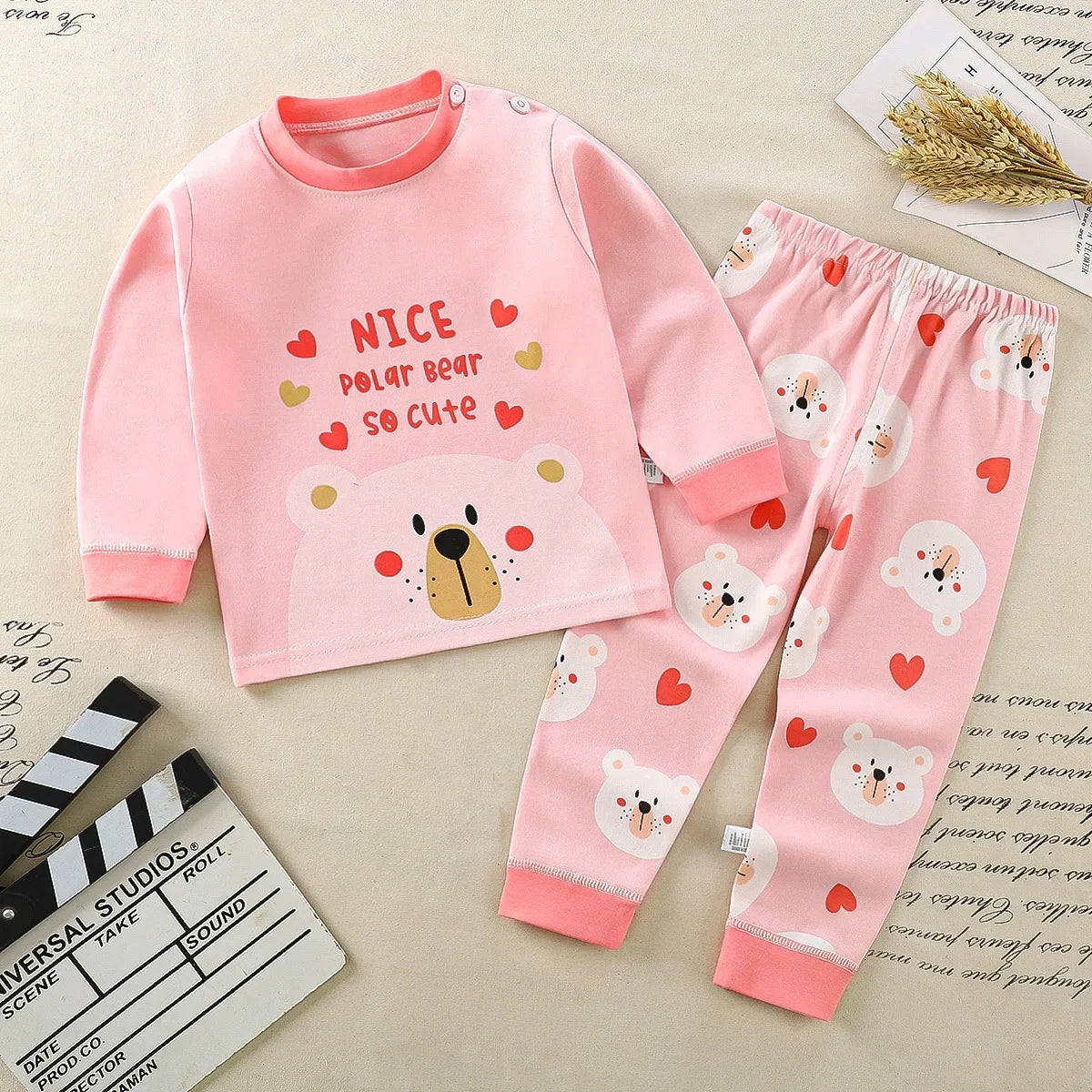 Kids Clothes Children Sets Children's Clothing Boys Girls CottonAutumn winter Clothing Pants Sleepwear Underwear Christmas Gift