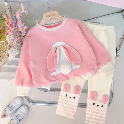 New Spring Autumn Baby Clothes Suit Children Girls Fashion T-Shirt Pants 2Pcs/Set Infant Outfits Toddler Costume Kids Tracksuits