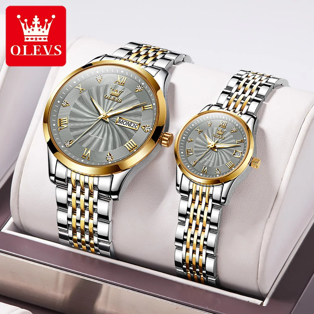 OLEVS Top Brand Luxury Watch for Men Automatic Movement Mechanical Male Wristwatch Waterproof Stainless Steel Men's Watches