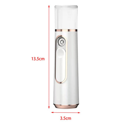 Mini Handy Nano Facial Mister Face Steamer Hydrating Refreshing Moisturizing Cooler for Travel Home Skin Care Eyelash Extensions