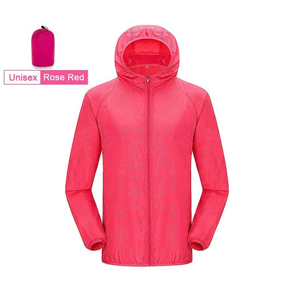 LNGXO Unisex Hiking Jacket Men Women Waterproof Quick Dry Camping Windbreaker Trekking Fishing Rain Coat Outdoor Anti UV Clothes