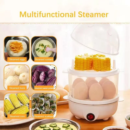 2025 egg cooker is a breakfast artifact for lazy people at home. Mini multi-functional double-layer steamed corn and egg steamer