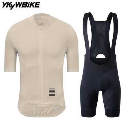 YKYWBIKE Men's Cycling Jersey Set classic MTB Cycling Bib Shorts Kit Reflective Bike Clothes Bicycle Maillot Cycling Clothing