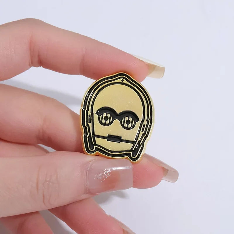 3 Pcs Cartoon Alien Geometric Brooch Creative Launcher Shape Badge Pin Backpack Clothes Decoration