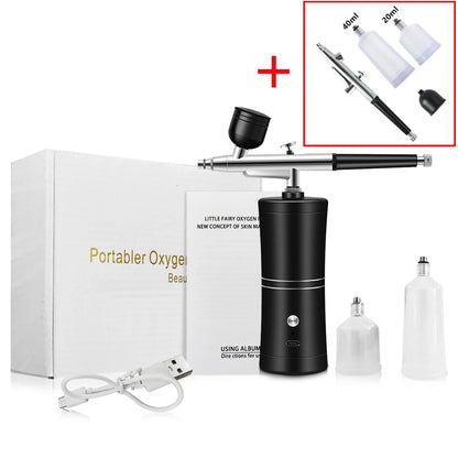 Airbrush Nail Portable Mini Air Brush With Compressor Kit for Nails Art Manicure Craft Pastry Cake Paint Nano Sprayer Gun 350Kpa