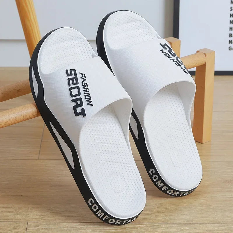 Slippers For Men Worn Externally Summer Trendy Flip Flops Bathroom Non-skid Indoor And Home Sandals For Men Women Couple Shoes