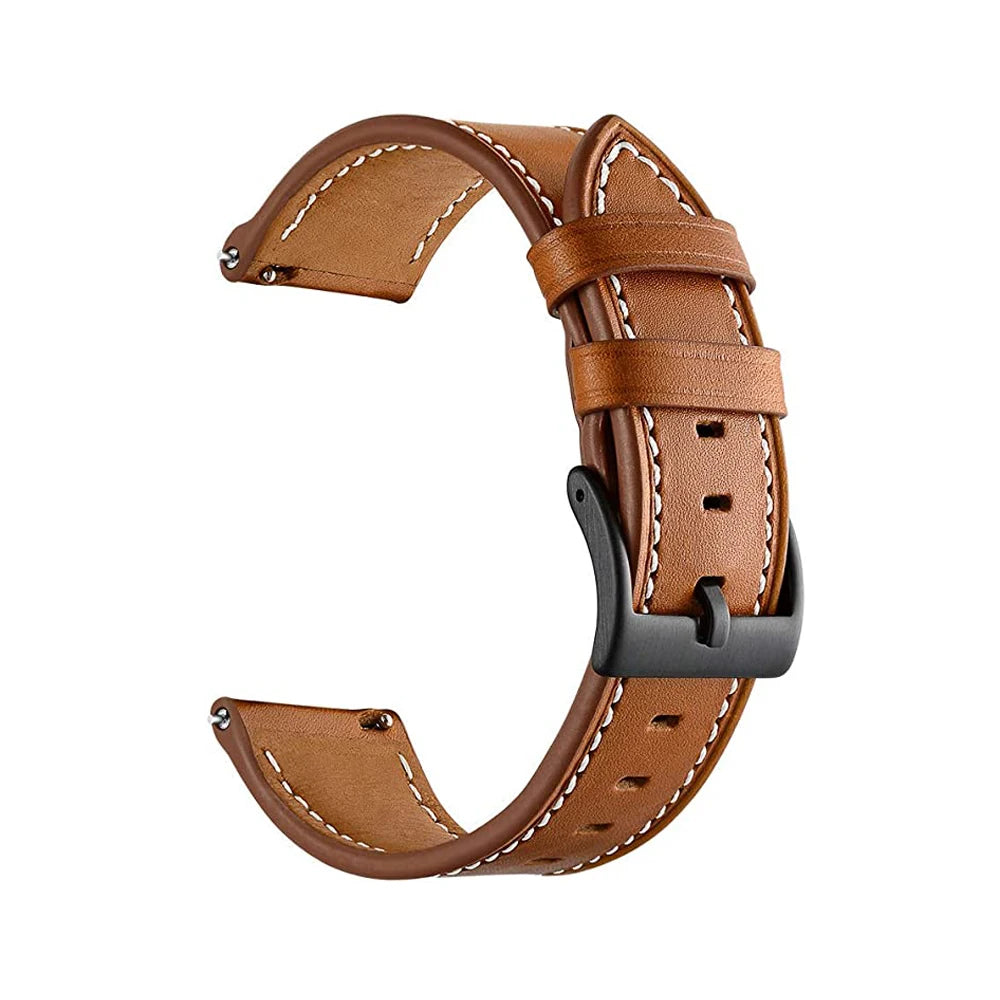 20 22mm Leather Strap For Amazfit GTR 4 47mm GTR 3 Pro 2 Strap Smartwatch Wristband Bracelet GTS 4 2 Mini Replacement Watchband