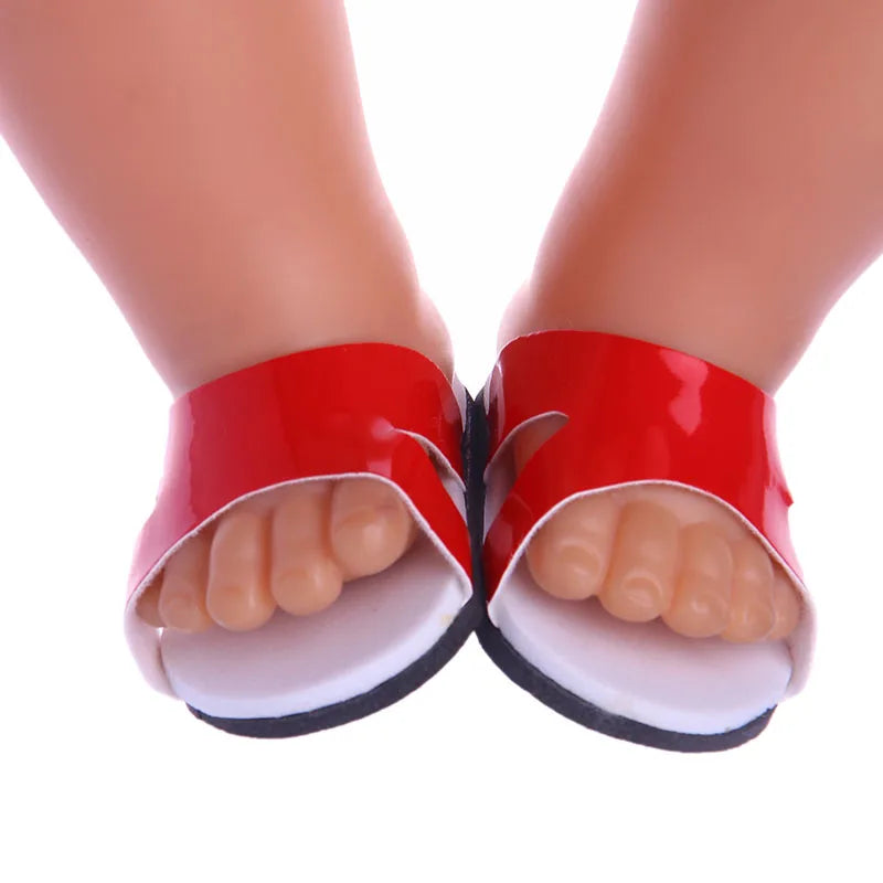 7 CM Doll Shoes Sandal For 43 CM Born Baby Doll Clothes Accessories 18 Inch American Doll Girl‘s Toys Our Generation Gift