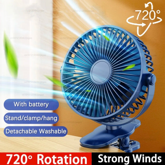 Xiaomi New USB Handheld Clip Fan Portable Rechargeable Fan High Quality Student Wireless Electric Fan Small Cooling Ventilador