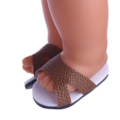 7 CM Doll Shoes Sandal For 43 CM Born Baby Doll Clothes Accessories 18 Inch American Doll Girl‘s Toys Our Generation Gift