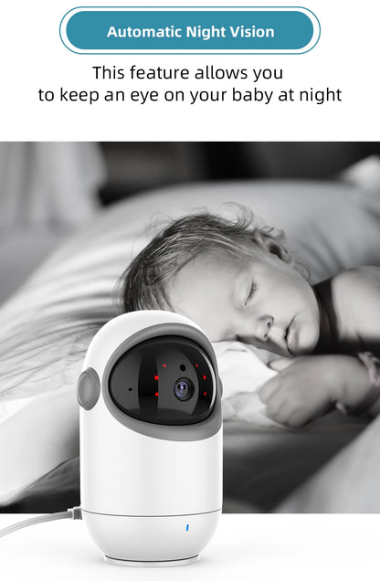 3.2 Inch Wireless Video Baby Monitor with Remote Pan Tilt Camera Two Way Intercom Auto Night Vision Kids Security Surveillance