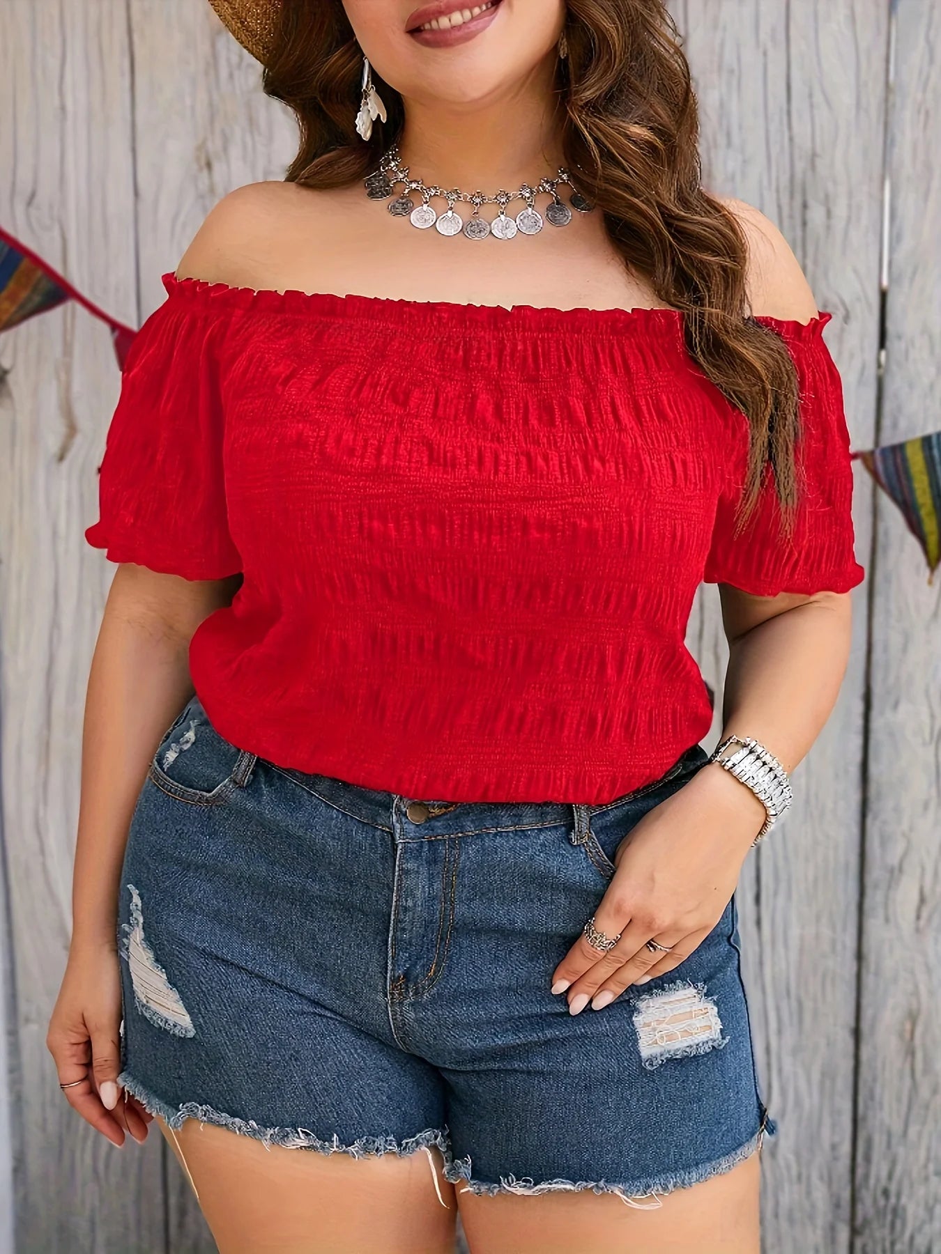 Plus Size Summer Women Elegant Off The Shoulder Dress Casual Fashion Solid Tops Office Lady Loose Curve Clothing