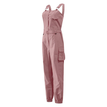 Overalls For Women Loose Rompers Long Pockets Women Pants Dungarees Trousers Loose Jumpsuit Women'S Jumpsuit Jumpsuit De Mujeres