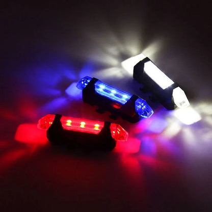 Bicycle Light Waterproof Rear Tail Light LED USB Style Rechargeable or Battery Style Bike Cycling Portable Light