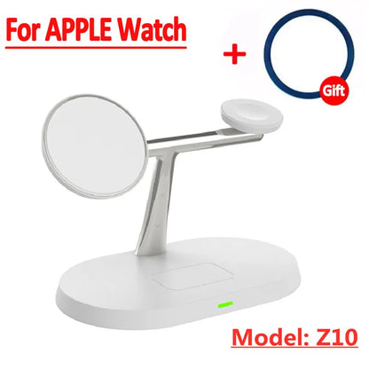 30W 3 In 1 Magnetic Wireless Charger Stand Fast Charging Dock Station for iPhone 15 14 13 12 Pro Max Apple Watch 8 7 Airpods Pro