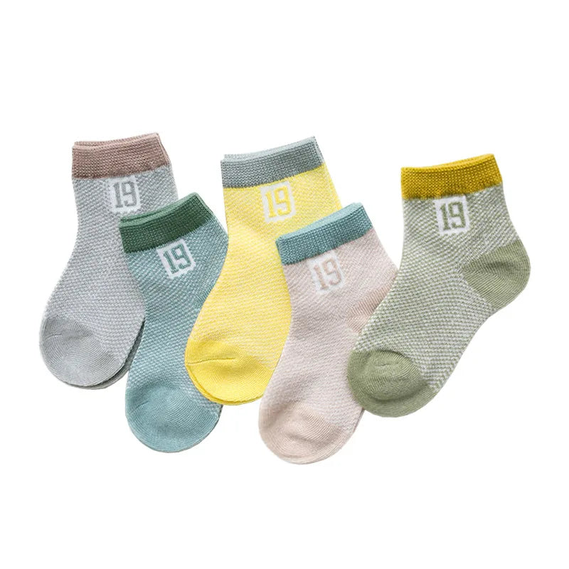 5Pairs/lot 0-2Y Infant Baby Socks Baby Socks for Girls Cotton Mesh Cute Newborn Boy Toddler Socks Baby Clothes Accessories