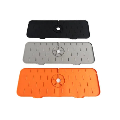 Kitchen Faucet Mat Sink Draining Pad Water Drying Pads Splash Water Catcher Mat Splash Proof Silicone Pad Sink Counter Pad