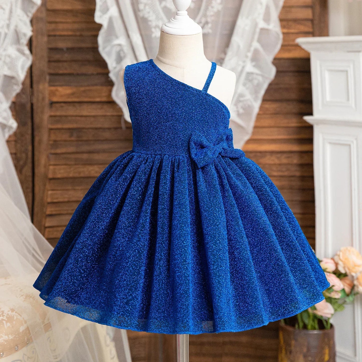 Luxury Party Dress for Girl 2024 Summer Children's Dresses 3-8Y Kid Birthday Prom Toddler Baptism Gown Flower Bridesmaid Dresses