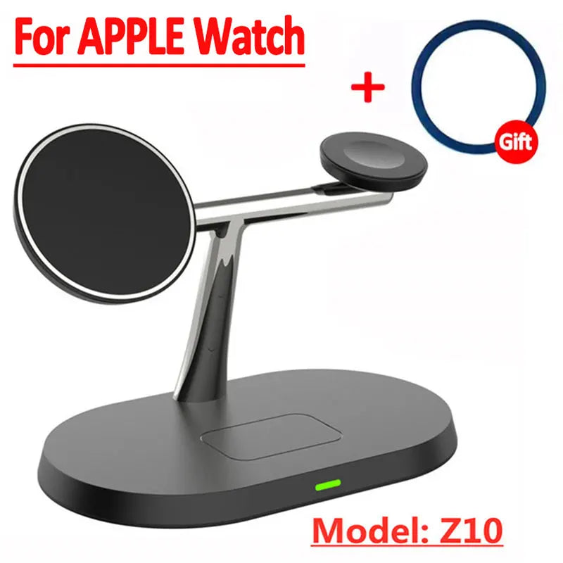 30W 3 In 1 Magnetic Wireless Charger Stand Fast Charging Dock Station for iPhone 15 14 13 12 Pro Max Apple Watch 8 7 Airpods Pro