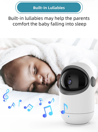 3.2 Inch Wireless Video Baby Monitor with Remote Pan Tilt Camera Two Way Intercom Auto Night Vision Kids Security Surveillance