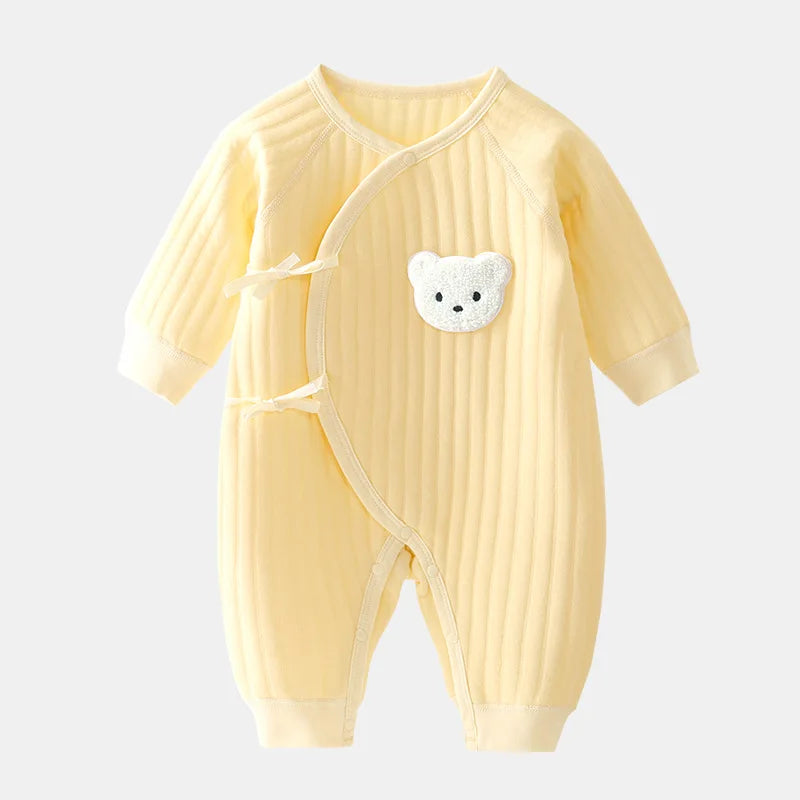 Boys Girls Bodysuit Newborn Winter Onesie Clothes Cotton Toddler Home Wear  0-6M Thickened Spring and Autumn Clothing