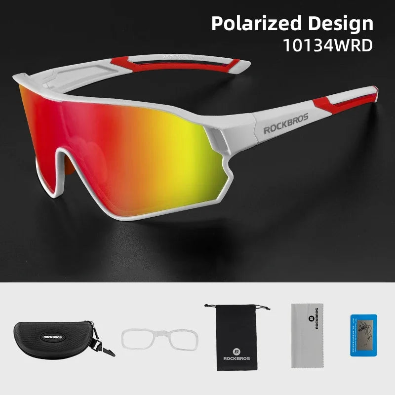 ROCKBROS UV400 Sunglasses Cycling Polarized Glasses Bicycle Sport Glasses Mtb Mountain Bike Eyewear Sunglasses Running Goggles