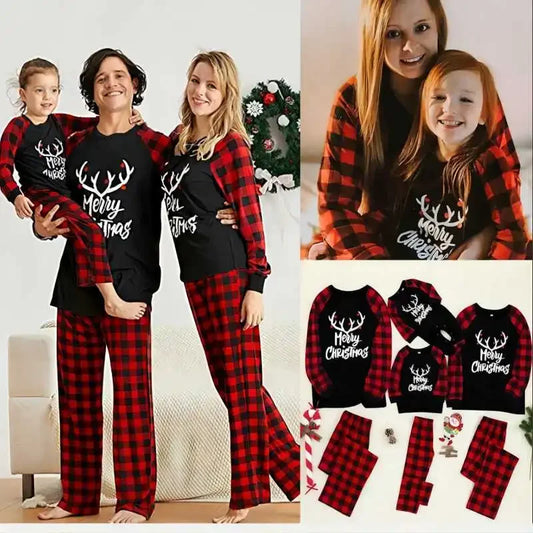 Family Matching Outfits Sleepwear Father Mother Daughter Clothes Family Matching Outfits Pajamas Set 2023 New Christmas