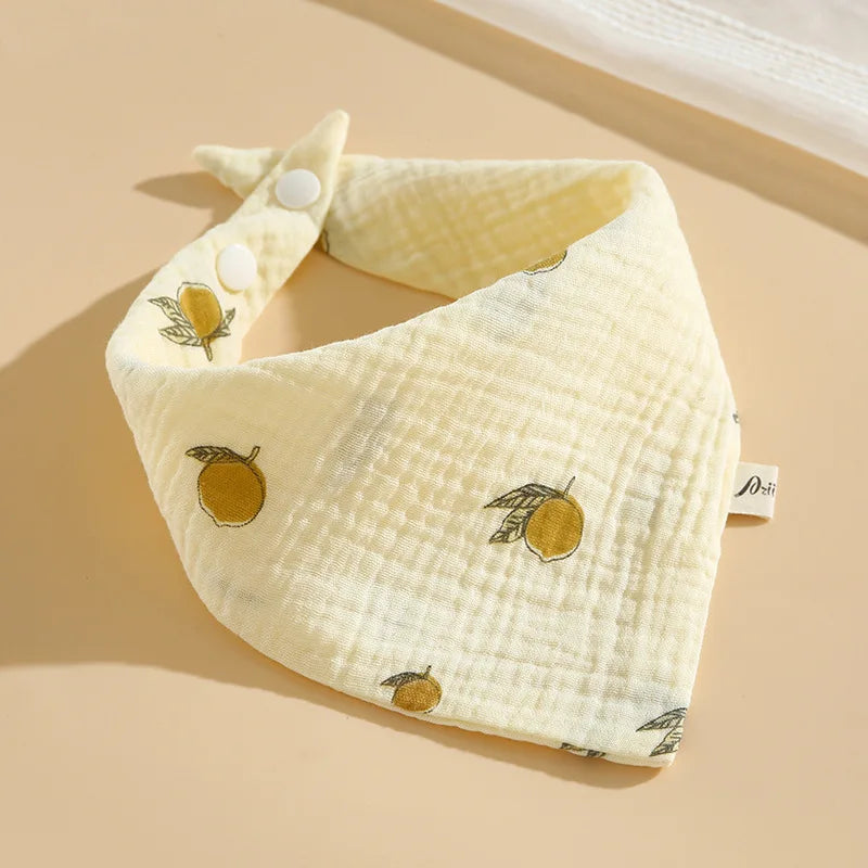 Baby bib 6-layer pure cotton gauze petal bib saliva towel newborn type A triangle towel anti-vomiting bib