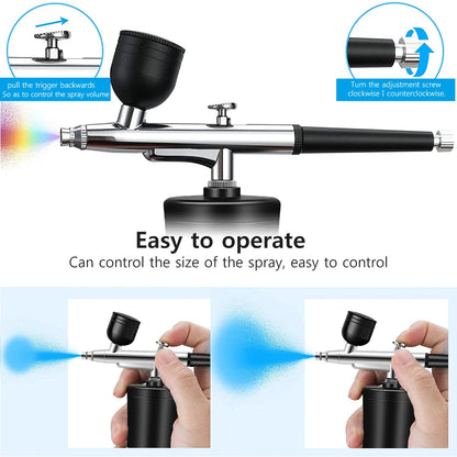 Airbrush Nail Portable Mini Air Brush With Compressor Kit for Nails Art Manicure Craft Pastry Cake Paint Nano Sprayer Gun 350Kpa