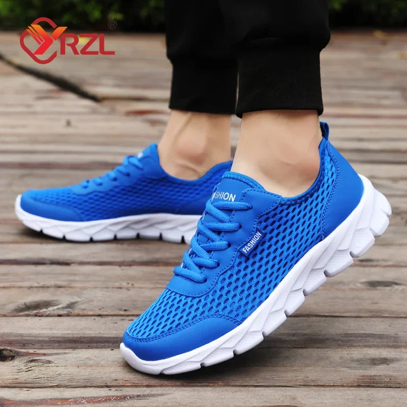 YRZL New Running Shoes for Men Breathable Sports Shoes Light Weight Fashion Summer Breathable Sneakers for Men Plus Size 38-48